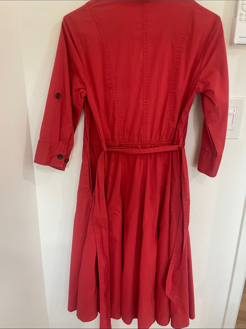 Banana Republic Vibrant Red Midi Shirtdress - Picture 4 of 6